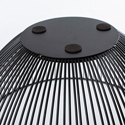 7Uyuu Wire Fruit Basket, Large Round Black Metal Fruit Bread Storage Baskets Bowl Stand For Kitchen Countertop (Round A) #TOP5