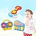 WEofferwhatYOUwant Baby Musical Instrument Set - Guitar Bongo Drums & Piano - Bedtime Light-up Projector - Several Modes of Play with Auto Off Function for Babies 6+ Months - All Batteries Included