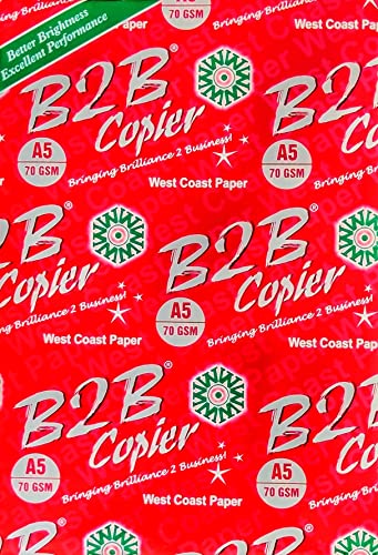 Image of B2B Booksmith Paper 70 Gsm 500 Sheets 2 Ream A5