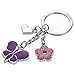 Produktbild TROIKA Schlüsselanhänger,PINK Butterfly - KR16-01/PU - 3 Charms: Schmetterling, Blume, Herz - pink - Metall/Emaille - das Original von TROIKA