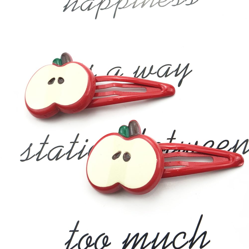 6PCS Apple Hair Clips Cute Star Hair Barrettes for Women Kawaii Y2k Hair Accessories for Girls - Image 6