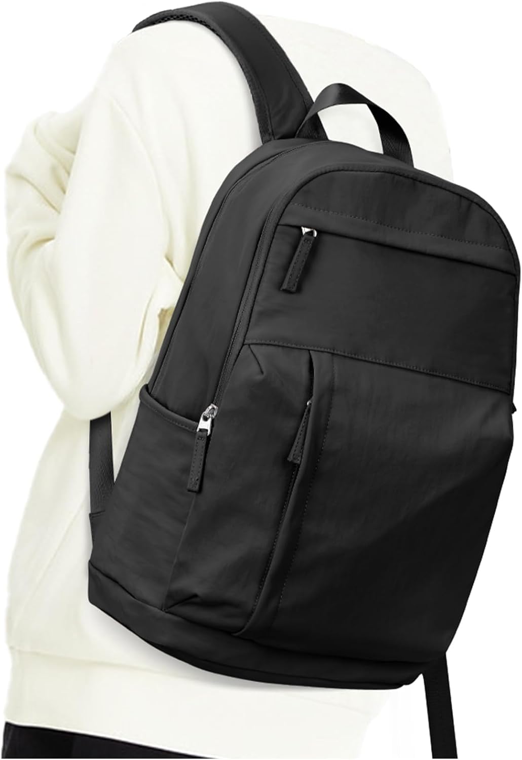 Duct 15.6 Inch Laptop Carry Backpack for Men Flight Approved Sackpack Frontier Airlines Personal Item Bag Fit Waterproof fabric -Charcoal Black-image-1
