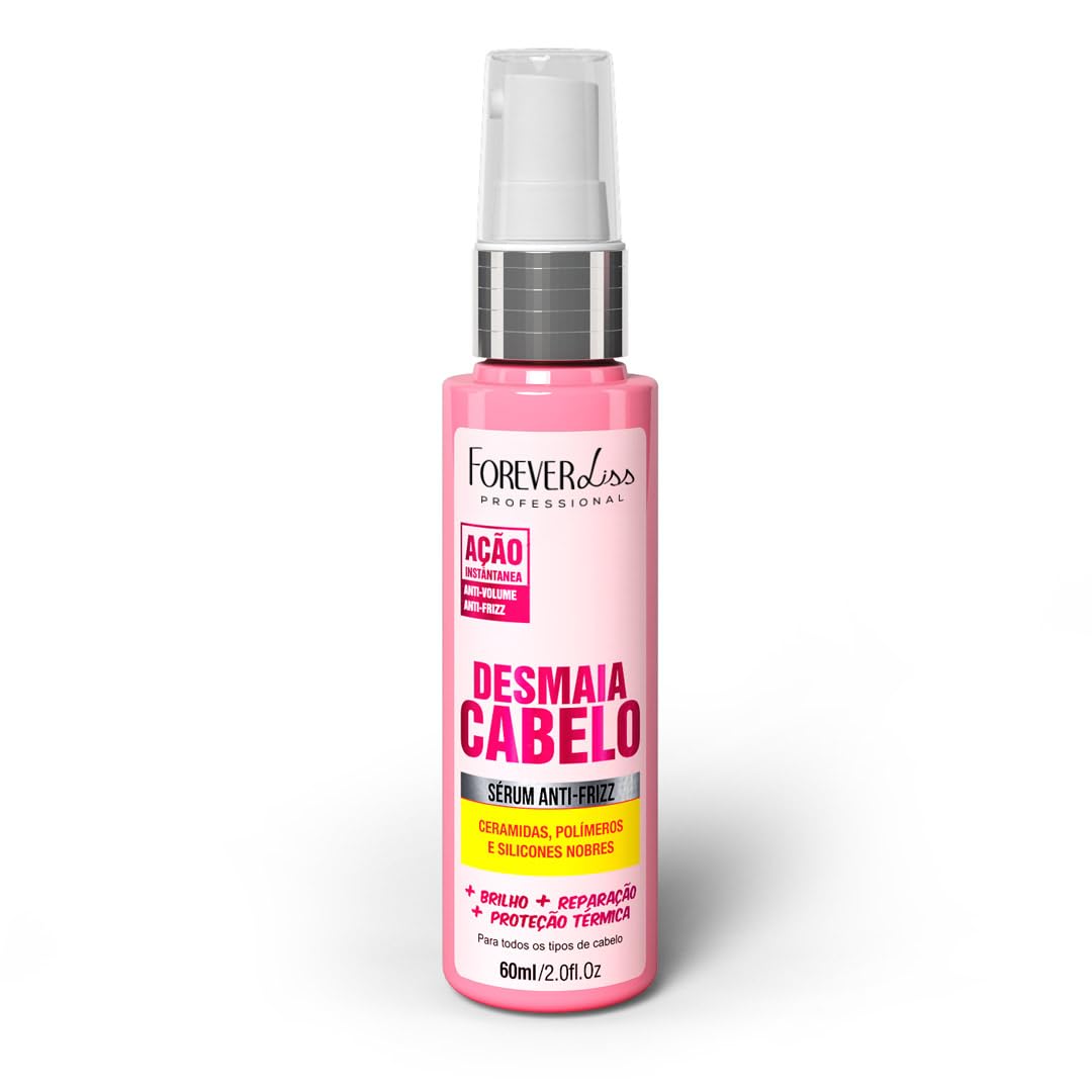 Forever Liss - Linha Desmaia Cabelo - Serum Anti Frizz 60 Ml - (Faints Hair Collection - Anti Frizz Serum 2.02 Fl Oz)