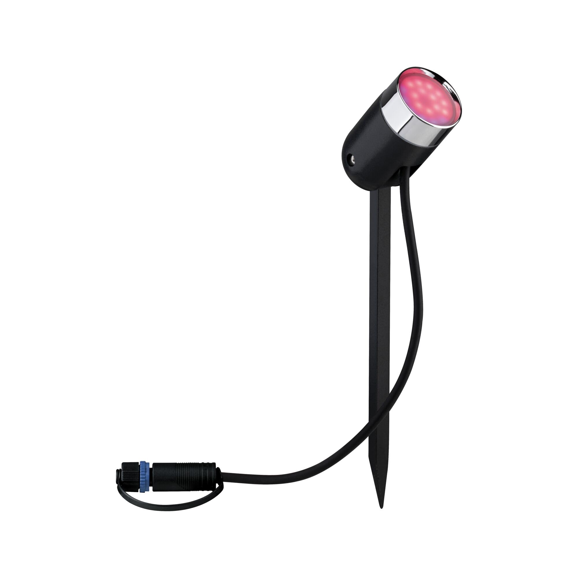 Paulmann 94283 Luminaire d'extérieur LED Plug & Shine ZigBee Spot Pike RGBW incl. 1x4,5 watts gradable IP44 Anthracite Éclairage de jardin plastique Blanc chaud 3000 K