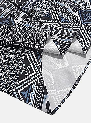 Image of Men's Poly Lycra Digital Printed Shirts with Pajama Shorts Night Suit Set