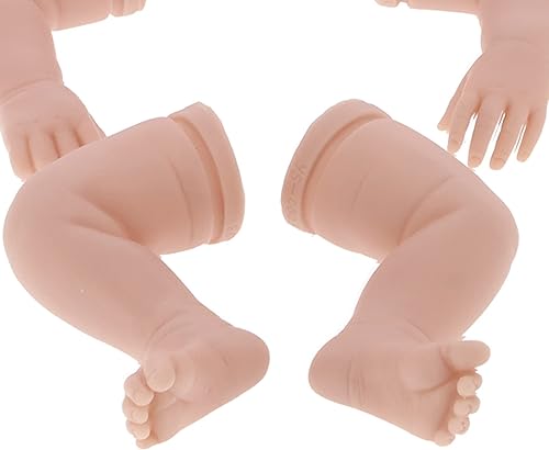 Miniatura 9 de SUNGOOYUE Kit de muñeca DIY de 22 pulgadas, muñeca sin pintar, conjunto de accesorios de piezas de extremidades suaves para bebés
