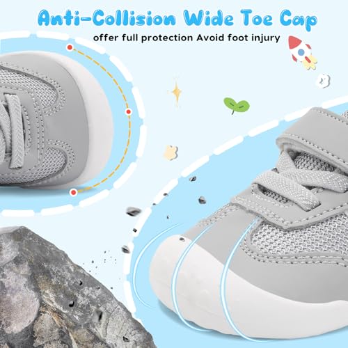 Image of Scurtain Baby Shoes Boy Girl First Walking Shoe Infant Crib Breathable Sneakers Lightweight Barefoot Shoes for Babies