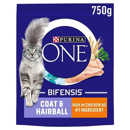 Premium Adult Dry Cat Food: Chicken-Infused Blend for Coat & Hairball Care (750g) RKS Energy