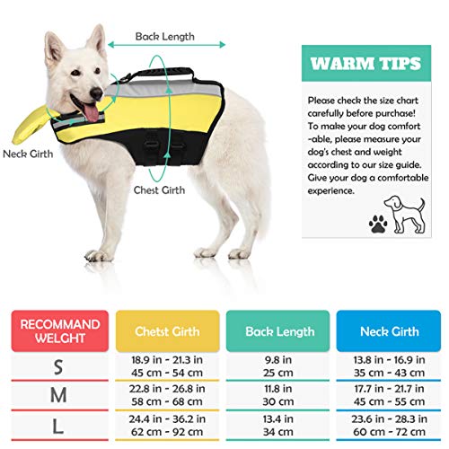 Colete salva-vidas para cães POPETPOP – Colete flutuante para animais de estimação, jaqueta de nataç