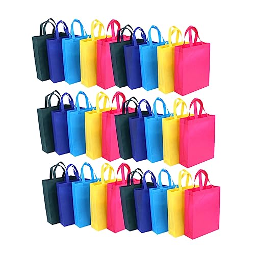 Garneck 30Pcs Non Woven Folding Storage Bags Space Saver Clothes Bags Versatile Tote Shopping Bags for Organizing and Travel