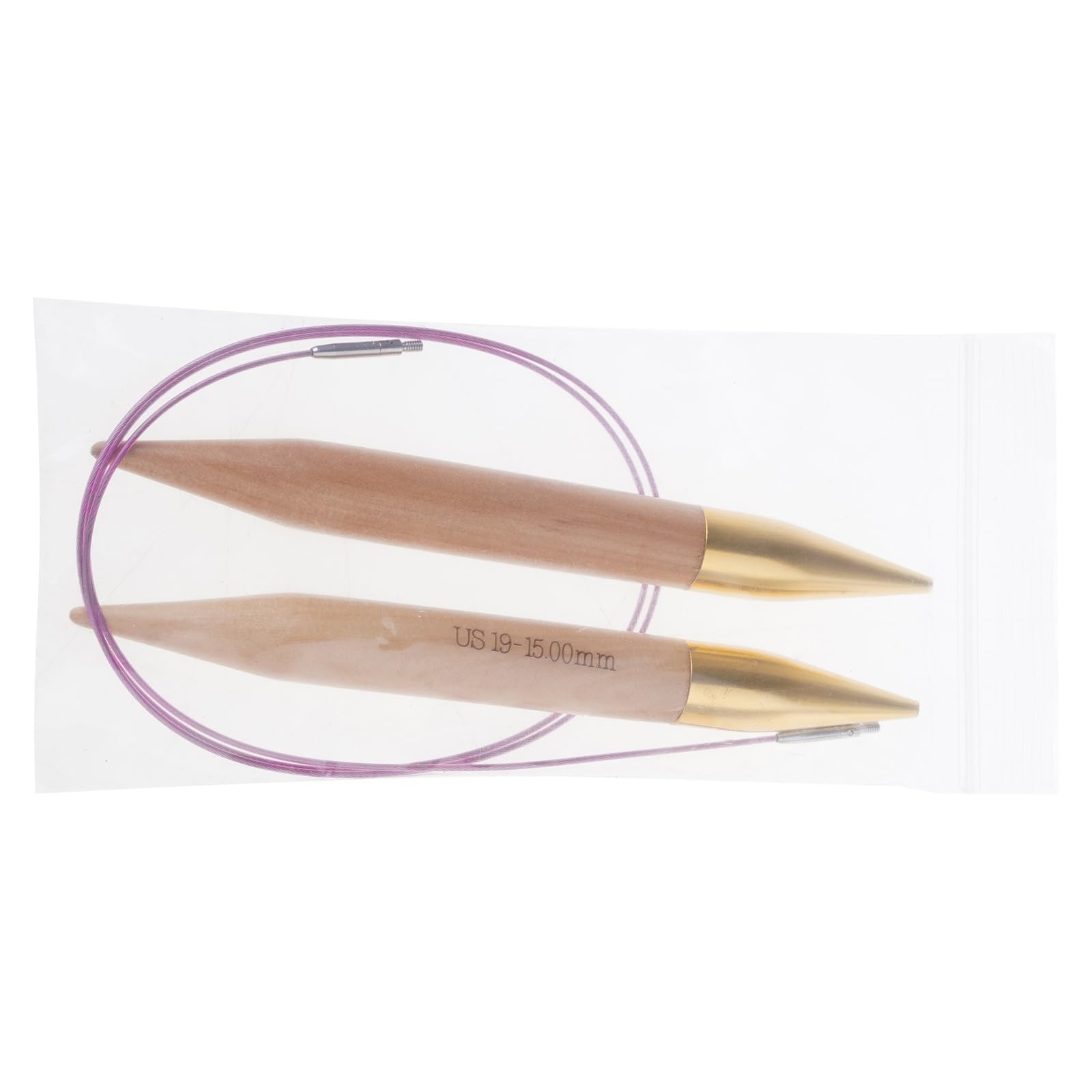 Tsophreniq 1Pair of Interchangeable Circular Knitting Needle Set for Sweater Sock Circular Wood Set Detachable