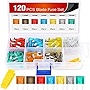 Nilight 120Pcs Blade Fuses Assortment 5, 7.5, 10, 15, 20, 25, 30 AMP Regular Mini ATM/APM Blade Fuses for Cars Trucks Boats Automotives, 2 Years Warranty