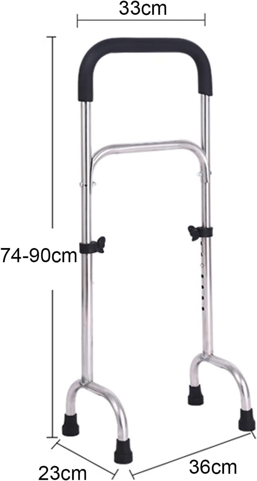 Laska Quad Cane z podstawą z czterema nogami dla stabilności i lekkiego podparcia