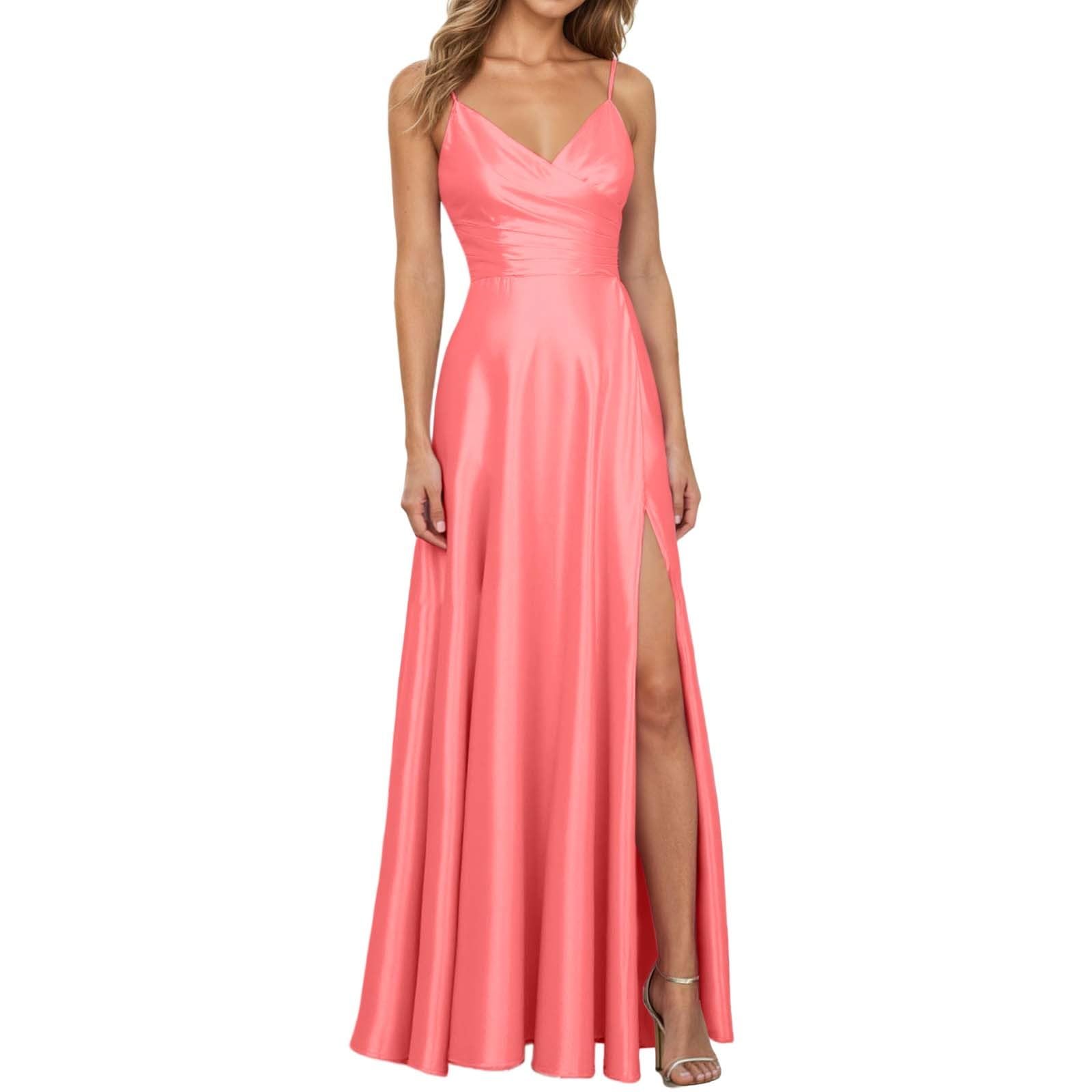 Generico Vestito Donna Elegante da Cerimonia Abiti con Gonna Abito Lunghi Lungo Tubini Eleganti Vestidos Donne Curvy Tute Wedding Tuta Ampia Vestiti Damigelle Sera