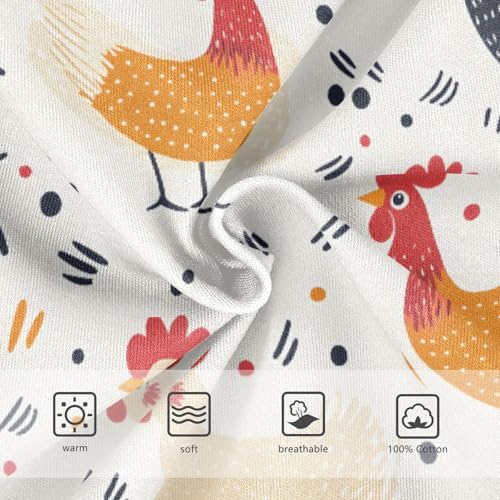 Chicken Pattern Boys' Underwear 100% Cotton Boys' Briefs Soft Toddler Underwear3