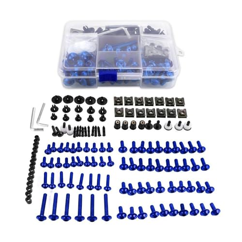 Kit boulons carénage M6 M5 bleu pour moto Honda CB500F et CB500X
