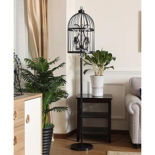 Lampe verticale de lecture en fer forgé pour éclairer le salon