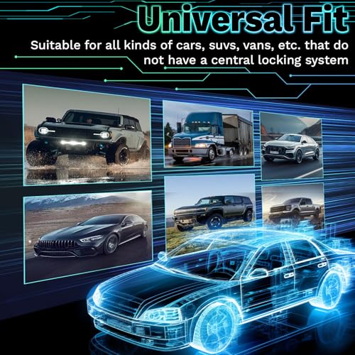 2 PCS 12v Door Lock Actuator Kit, Universal Power Mode Door Lock Actuator with Tool Set, 2 Wire Electric Blend Door Lockout Actuators, Adds Power Doors Locks to Most Vehicles