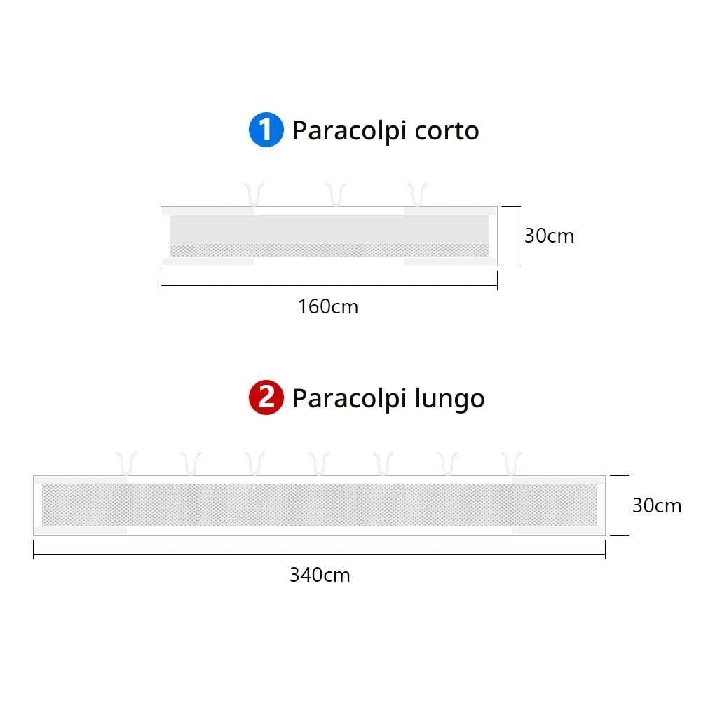 Vicloon Paracolpi Lettino, 2 Pezzi Paraurti Cot Morbida e Traspirante, Paracolpi per Lettino con 10 Cinghia Fissa, Lavabile, Bianca, 340cm x 30cm + 160cm x 30cm