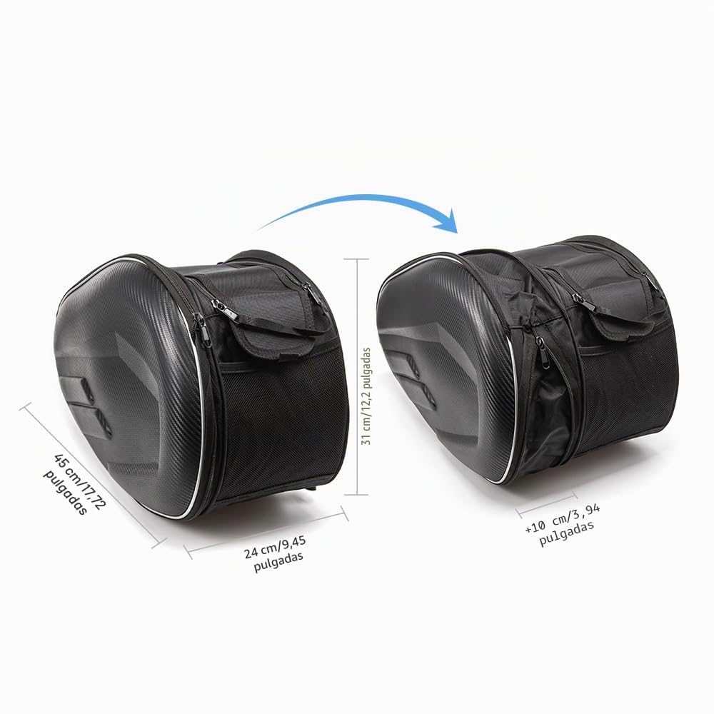 Bolsas laterales para motocicleta 36 L-58 L alforjas para moto impermeables bolsa trasera moto