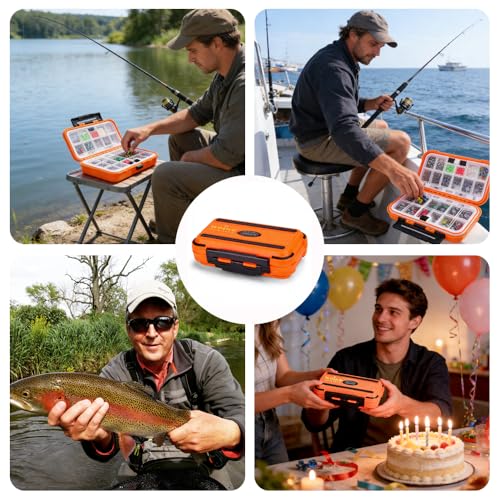 KJRIVER Kit Completo de Accesorios de Pesca 308 Piezas con Anzuelos miniatura 5