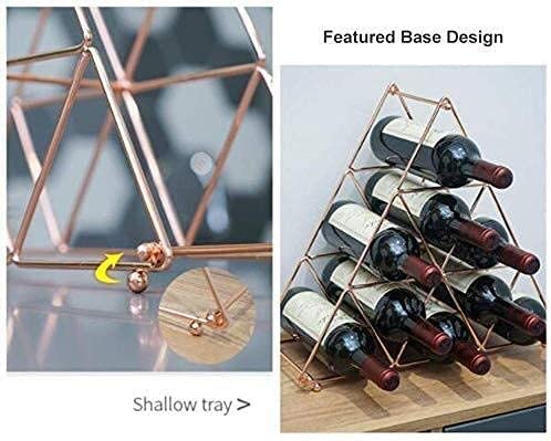 Soporte para 9 botellas diseño geométrico matte brass miniatura 4