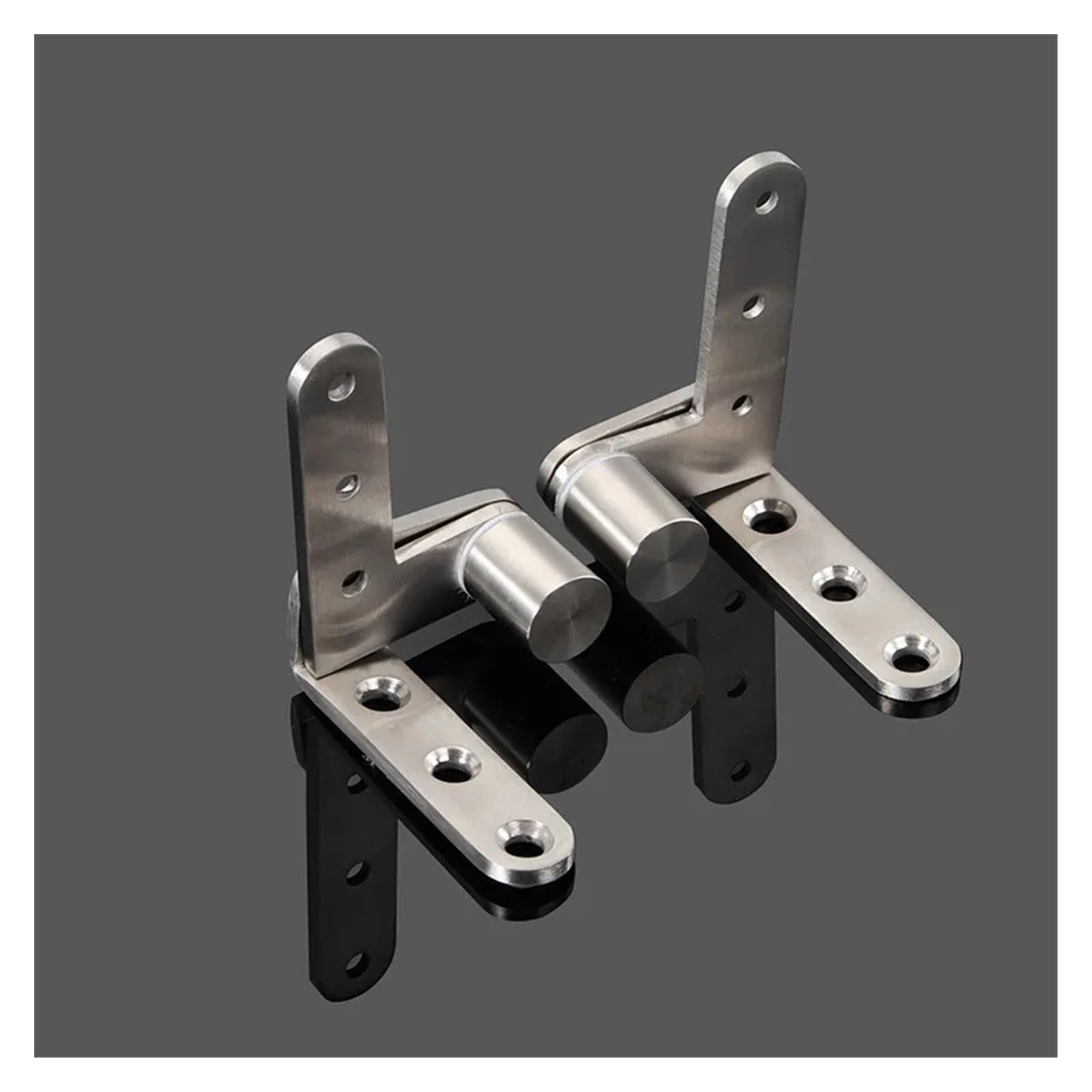 Bisagras, Bisagras de puerta giratorias de acero inoxidable Página Oculta Bisagra pivotante de alta resistencia Puertas Pestillos Bisagra ajustable hacia arriba y hacia abajo Muebles(80x50x5mm)