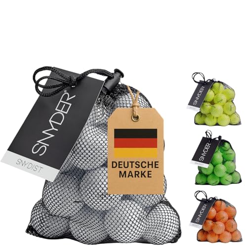 SNYDER - SNY DIST Premium Golfbälle | 20 Stück im Ballnetz | Ideal für: Maximale Ballgeschwindigkeit, Lange Schläge & gerade Flugbahnen | Golfball Farbe: Weiß