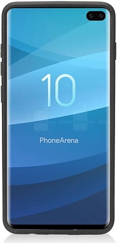 Miniatura 4 de Eaglecell - Compatible con Samsung Galaxy S10+, S10 Plus (6.4") SM-G975 - Funda híbrida cepillada con ranura para tarjeta de crédito - CS2 Negro