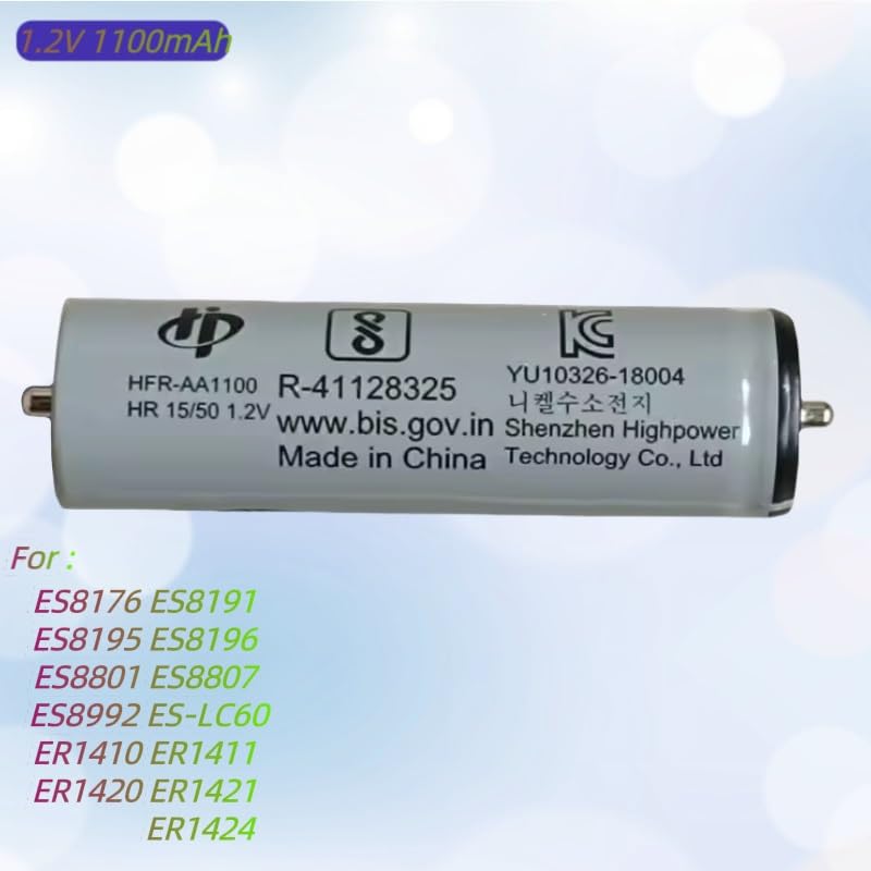 Amazon.com: Orfdcnhlkc Electric Shaver 1.2v 1100mAh Battery