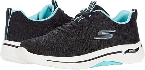 Skechers Skechers Women's Go Walk Arch Fit Unify, Black/Aqua, 11