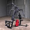 Body-Solid (EXM2500BRSTK) Multi-Station Home Gym Machine, Arm & Leg Strength Training Functional Exercise Workout Station, 210lbs. Red Weight Stack Without Leg Press