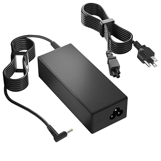 65W Laptop Charger Fit for Acer Aspire E15 E1 F15 ES1 E5-553 E5-575 Acer Chromebook 11 13 14 15 R11 CB3 CB5 C720 C720P C740 AC Power Adapter Supply CorD1