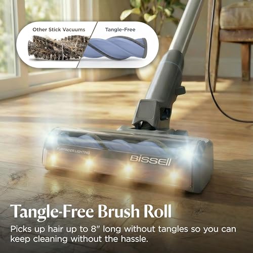 Image of Bissell PowerClean FurFinder Corded Stick Vacuum | Pet Hair | LED Headlights | Tangle-Free Brush Roll | HEPA Sealed | 30-Foot Cord | Converts to Handheld | Self-Standing | 4282K