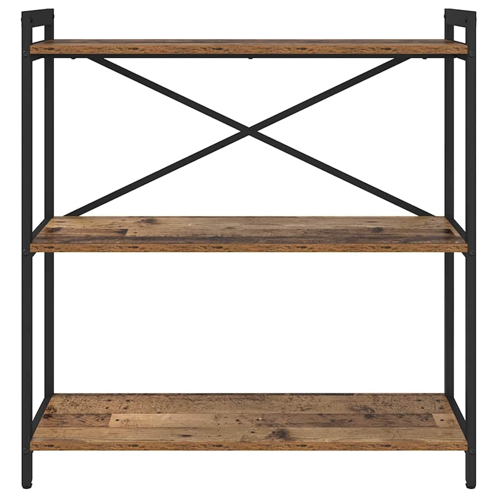 vidaXL Étagère Bois Ancien 80 x 30 x 85 cm Bois d'ingénierie, Étagère Industrielle Moderne, Rangement en étagères, déco pour Organiser ta Maison, Meuble Livre Libre