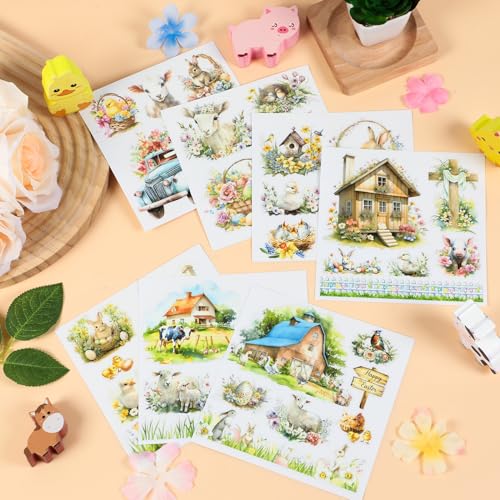 Gisgfim MM1497 12 Sheets Rub On Transfers For Crafts And Furniture Easter Rub thumb #3