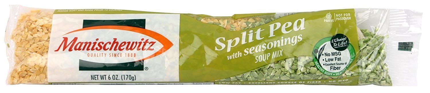 MANISCHEWITZ Split Pea with Seasonings Cello Soup Mix, 6-Ounce (Pack of 24)