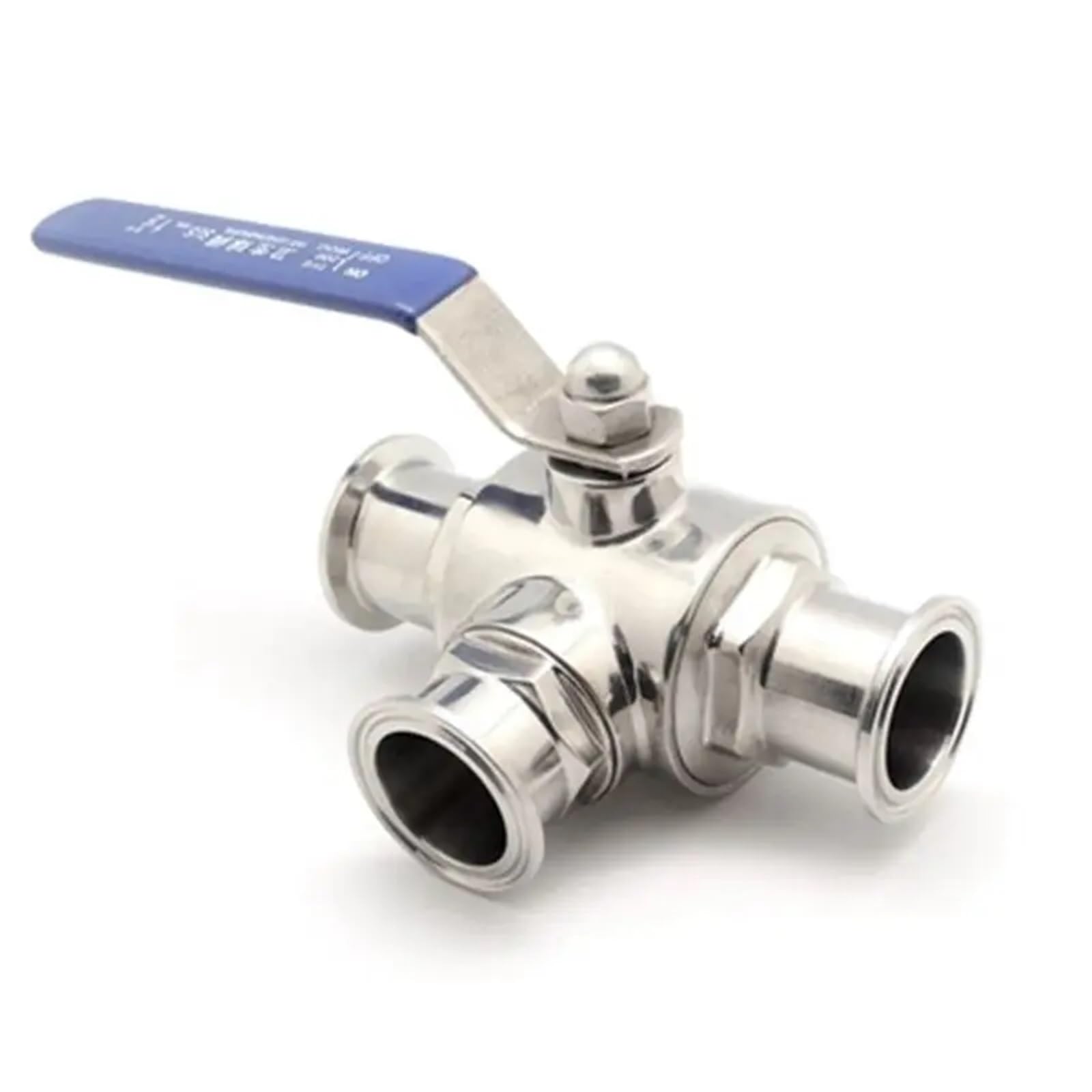 304 Stainless Steel Ball Valve 3 Way Tri Clamp Ferrule Type(Type,51mm)