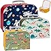 Produktbild 3 Stück _ Koffer / Kinderkoffer - in 3 verschiedenen Größen - Raumschiff & Dinosaurier & Auto - Kofferset - Kofferset - ideal für Spielzeug und als Geldgesche..