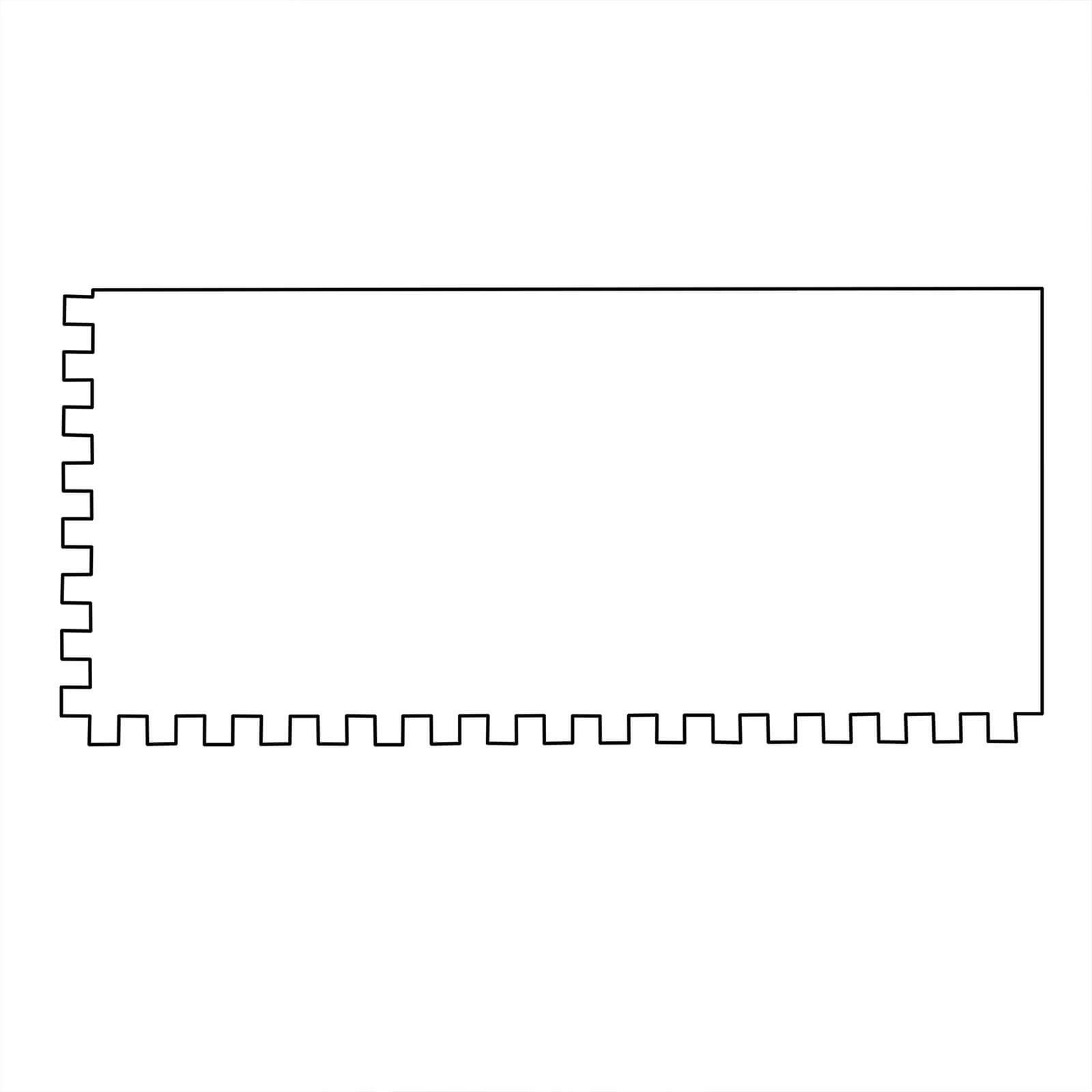 Lissoir Set 4 pièces, 280 x 130 mm, unterschiedlich denté, ungezahnt, en acier inoxydable, avec manche en bois