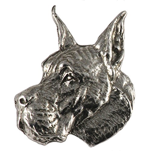 Great Dane Pin, Pewter, D094, 1 1/4 Inches, Handmade in The USA, Realistic Great Dane Dog, Metal, Lapel Pin, Hat Pins, Brooch, Gift, Over 90 Dog Breeds Available
