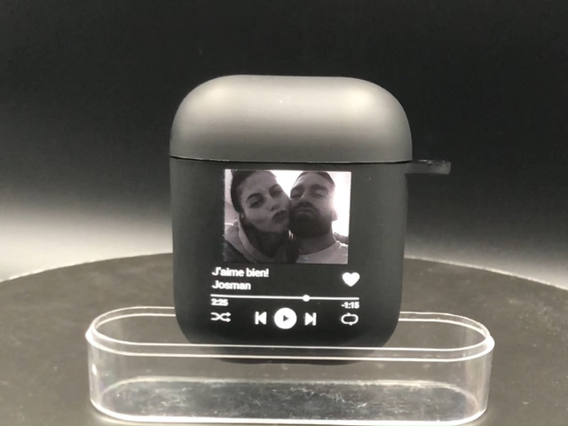 Custodia Personalizzata Per AirPods Pro 3, Stampa Foto Con Nome E Moschettone, In PC Lucido, Regalo Unico