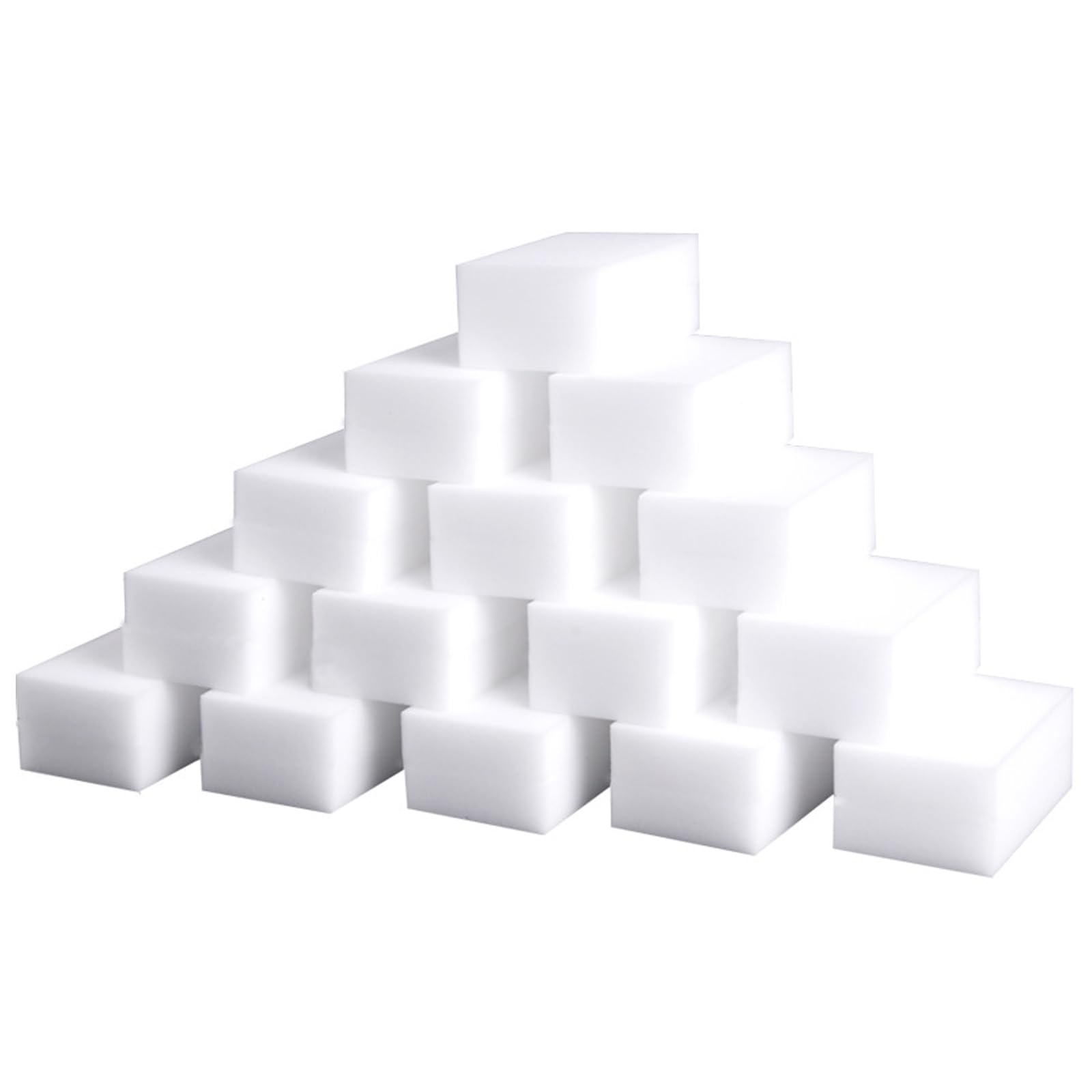 (Pack of 100) Easy Cleanings Melamine Sponges Wipe Sponge Erasers for Household Stain Removal Cleanings Sponge