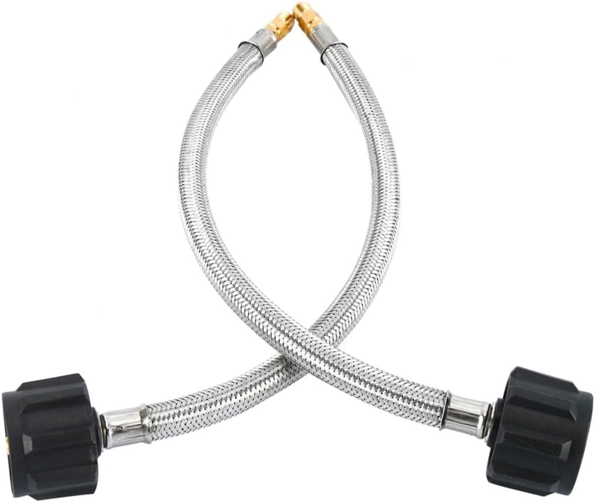 VICASKY 1Pair Propane Hose Adapter Durable for Bbq Camping and Outdoor Use Low Pressure Replacement Hose for Propane Tanks
