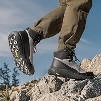 NORTIV 8 Herren Wasserdichte Mid Wanderschuhe,Size 48,Grau/Schwarz – Ansicht 2