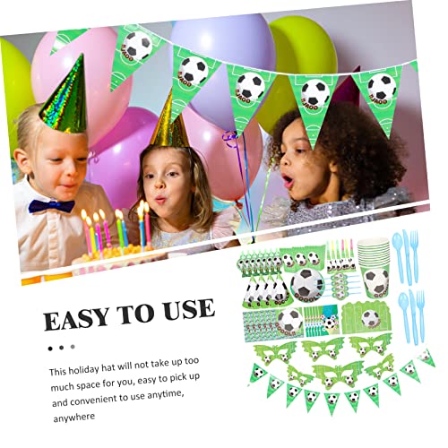 Abaodam 2 Conjuntos De Guardanapos Esportivos De Futebol De Dragão Adereços De Futebol Banner Chapéu