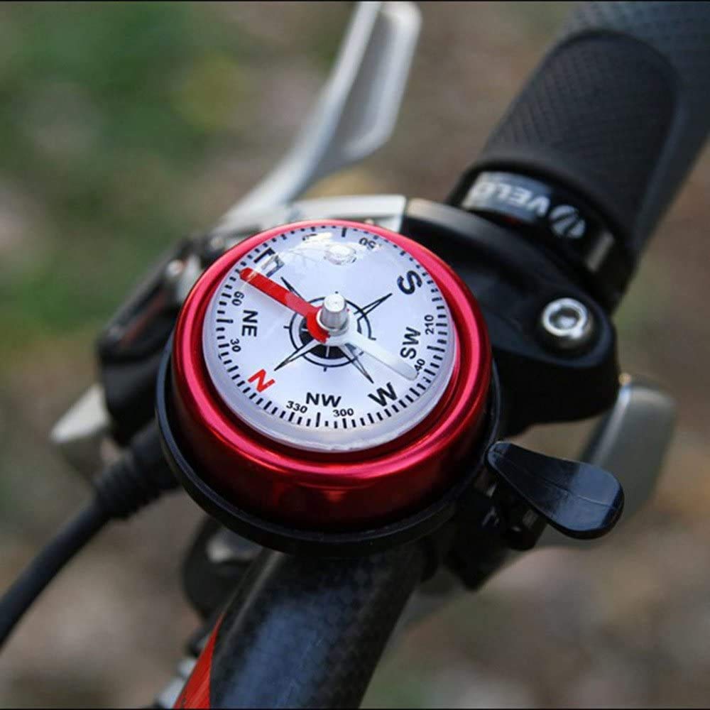 Hongu Campanello per Manubrio Bicicletta con Bussola Bici Bike Sicurezza Ciclismo Nero