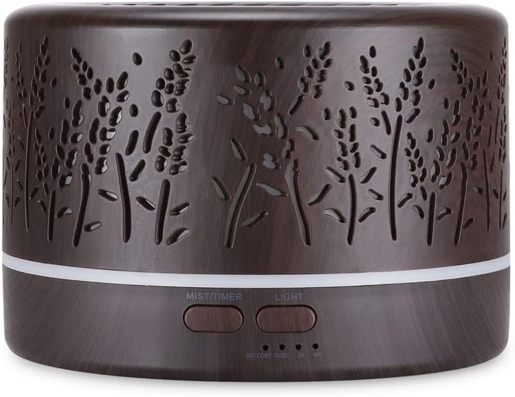 700ml Remote Control Electric Air Humidifier Aroma Diffuser Essential Oil Cool Mist Maker 7 LED Light Coloful(white-Patch five-pointed star4,JP Plug)