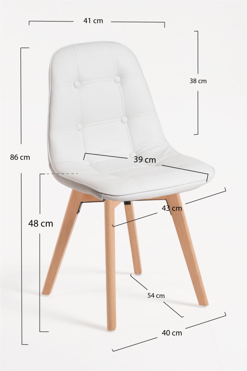 Regalos Miguel - Sillas Comedor - Silla Vorak - Blanco