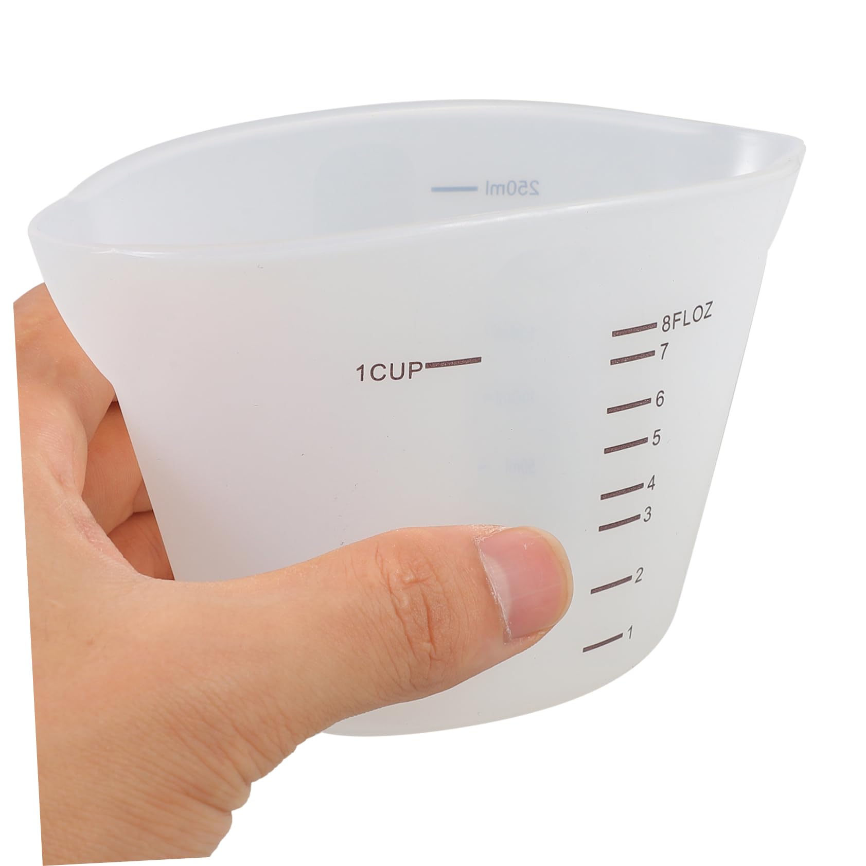 ABOOFAN 8 Piezas Taza Medidora Práctico Vaso Medidor Tazas De Cocina Vasos Mezcladores De Silicona Para Resina Vaso Medidor De Silicona De Graduada Gel De Sílice